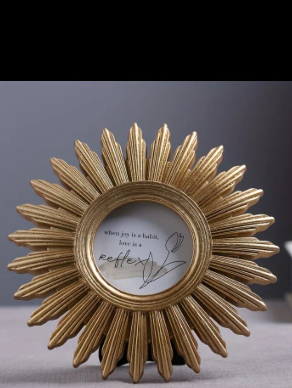 Decorative Gold Sunburst Photo Frame - Gold Home Accent